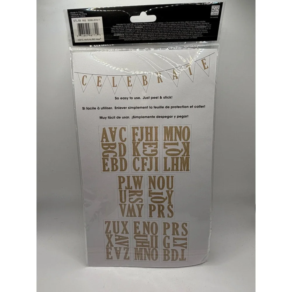 Mambi STICKS‎ Gold Polka Dot Letter Stickers 8 Sheets STL-59 me & my BIG ideas